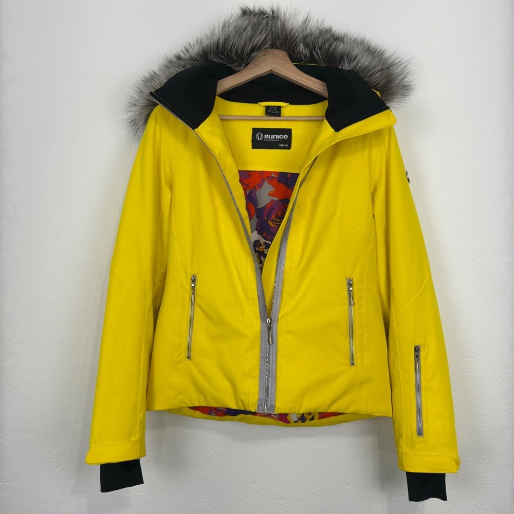 Sunice Women Primaloft Insulation Waterproof Ski Jacket Sz 4 Hooded Thumbholes